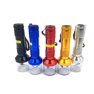 China New Design Minimalist Accessories Tobacco Weed Flashlight Electric Automatic Herb Smoking Grinder for sale