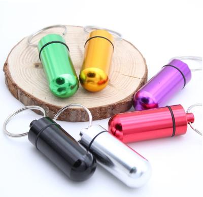 China Cigarettes Pocket Box Key Chain Smoke Metal Case Holder Mini Portable Waterproof Aluminum Alloy Cigarette Pocket Box for sale