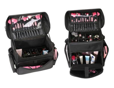 China Fashion Professional Large Capacity Pull Rod Makeup Function Tattoo Make Up Storage Box Toolbox Luggage Suitcase Cosmetic Set for sale