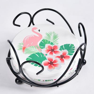 China Sustainable Ceramic Coaster Manufacture Wholesale Ceramic Coaster for sale