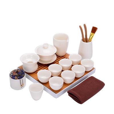 China Multifunctional White High Quality Hot Wholesale Tea Making Chinese Premium Tea Set Set for sale