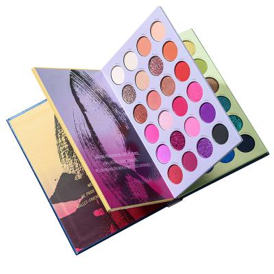 China Metallic Glitter Eyeshadow Palette Waterproof Neon Waterproof Eyeshadow Powder for sale