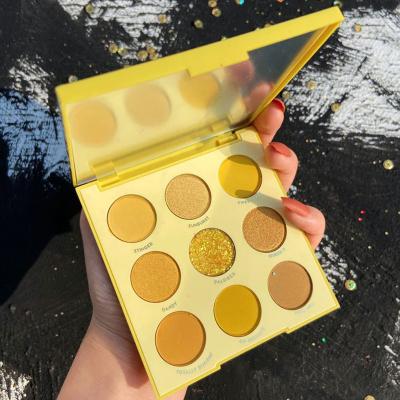 China 9 Colors Waterproof Professional Eye Shadow Cardboard Shimmer Matte Palette Custom Eyeshadow for sale