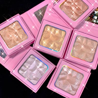 China Custom 6 Color Cosmetics 6 Color Highlight Face Shimmer Powder Face Shimmer Makeup Contouring Highlight Palette Waterproof for sale