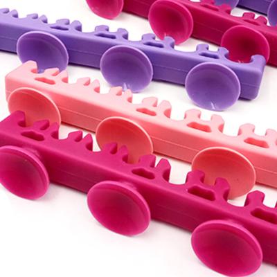 China Angular Blush Pink Silicone Makeup Brushes Holder for sale