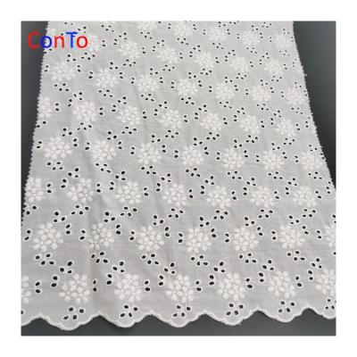 China China Factory Fusible Handkerchief With Lace Embroidery Textile 100% Cotton Fabric for sale