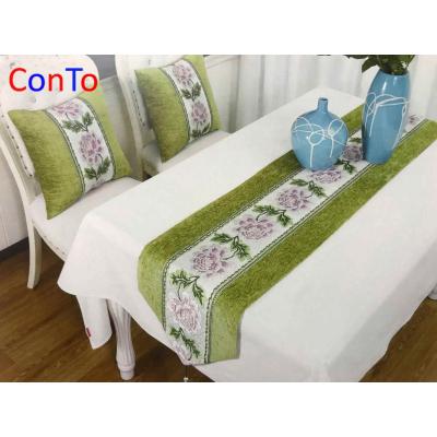 China Jacquard Cheap Price Flower Runner Arabic Boho Tablecloth for sale