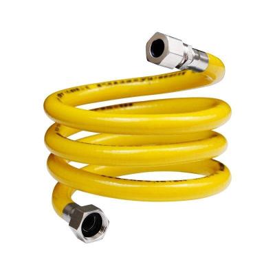 China Stainless Steel SS304 Corrugated Flexible Gas Hose With Plug In Connector For Stove for sale