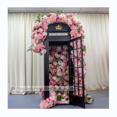 China LFB1646 Elegant Customize Classic London Color Red White Black Metal Phone Booth For Decoration for sale