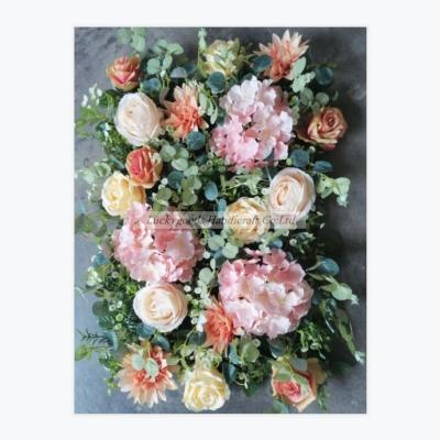 China LG20210111-173 Beautiful Artificial Flowers LG20210111-173 Plastic Ifffany Color Wall Flower Panel Home Party Decoration for sale