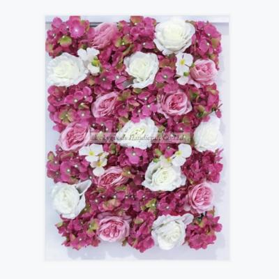 China Popular party backdrop art display panel wall flower artificial flowers LG20210111-181 3d wedding floral decoration for sale