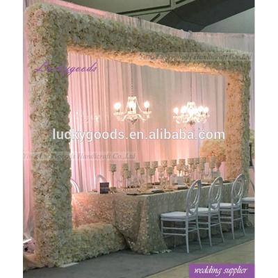 China LFB869 Square Shape Decorated Iron Rose Big Flower Arch For Party Stage Decoration As Picture Or As Per Customer for sale