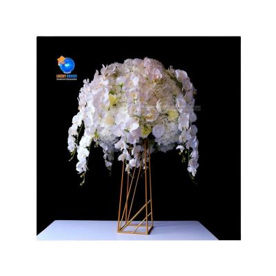 China Large Size LFB992-1 Silk Flower Large Size Red 80cm White Artificial Rose Ball For Events Party Table for sale