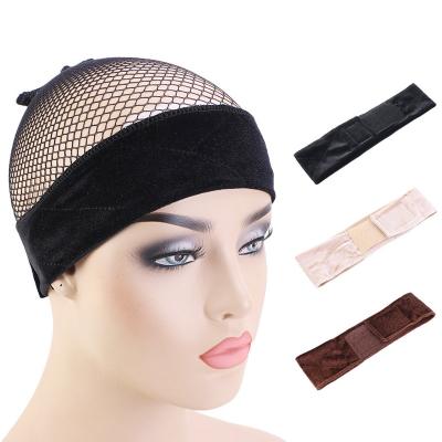 China Fashion Spa Headband Wig Soft Elastic Adjustable Human Headbands For Men Logo Black Velvet Headband Wig Custom Women Unisex for sale