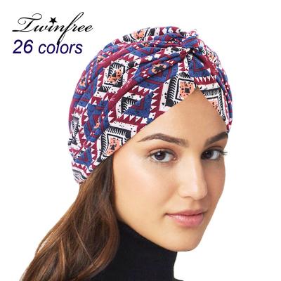 China Picture 26 Colors Bandana Cowls For Women Leopard Snake Flower Print Fashion Solid Hat Boho Hair Accessories Slouchy Hat for sale