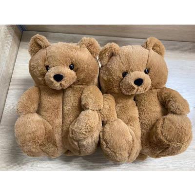 China Fashion Trend One Pair Can Be Customized Comfortable Hot Sale 2021 Teddy Bear Slippers Women Teddy Bear Slippers Teddy Bear Slippers for sale