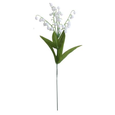 China Plastics Fast Delivery Sweet Lily Valley Flower Plastic Flower Campanula Artificial Flower Home Decoration Plant Wall Wedding for sale