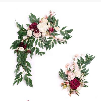 China Silk Artificial Flowers For Garden Decoration Wedding Favor Flower Wall Welcome Sign Guest Card Romantic Decor for sale