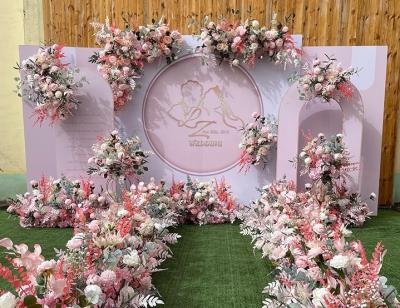 China Wedding Ceremony Hall Rose Wedding Main Flower Silk Road Wedding Flower Ball Flower Row for sale