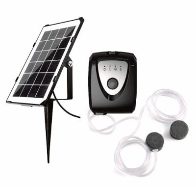 China Mini Solar Powered Air Pump Viable Fishing Oxygenator Pond Aerator Aquarium Oxygen Pump for sale