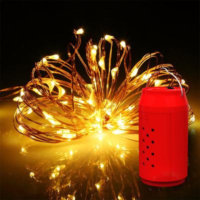 China 2021 Indoor New Energy IP65 100leds 10m Salt Water Operated Led Saltwater Cooper String Light For Holiday Decoration Shenzhen for sale