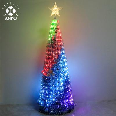 China Holiday Decoration Dropshipping Christmas Lights Led PVC Wire LED Decoration High Quality Multicolor Smart Christmas Tree Led Strings for sale