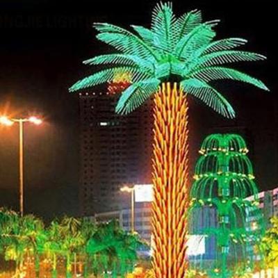 China Commercial Use 5.5*4m 16 Leaves Christmas Tree LED Lights Outdoor Led Tree Lights LED Palm Tree for sale