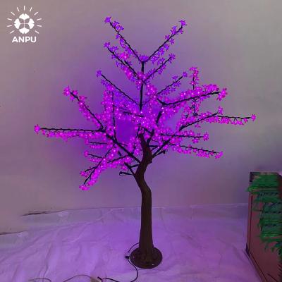 China Commercial Use 1.8*1.2m Purple Simulated Cherry Tree Wholesale High Simulation Big Plants Cherry Trees Artificial Big Trees For Wedding for sale