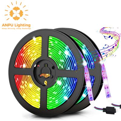 China Waterproof LANDSCAPE Christmas Decoration Tuya Smart RGB LED Strip Light With IR Curtain Light Remote Control Led Strip Lighting Luces Led for sale