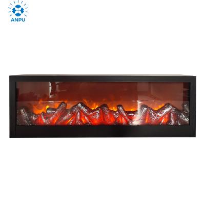 China Modern Rectangular American LED Wall Decoration Flame Light Fireplace Living Room Bar Restaurant Decorative for sale