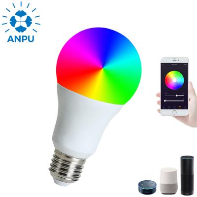 China Dropshipping China Tuya Alexa Google Home Enabled 9W RGB Dimmable 220V LED Light Bulb WiFi Lamp Smart LED Plastic Music Lights Raw Material for sale