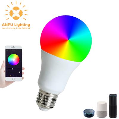 China 2020 NEW PRODUCT Residential LED Smart Color Light Bulb 9W Dimmable Energy Light Bulb Wifi Smart Light Bulb for sale