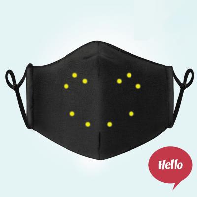 China Fashion Breathable Soft Face Dropshipping Display Voice Control Luminous Glowing Led Mask For Festival Party Halloween for sale