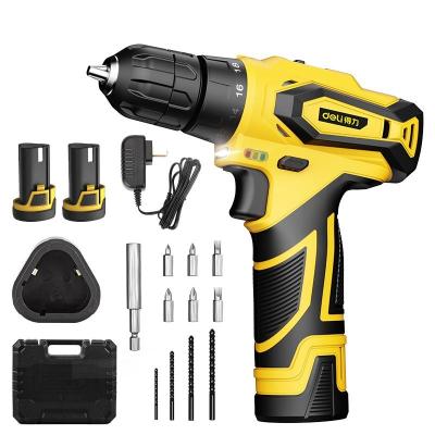 China Wholesale household metal two rechargeable multifunctional lithium 12v electric cordless drill for sale