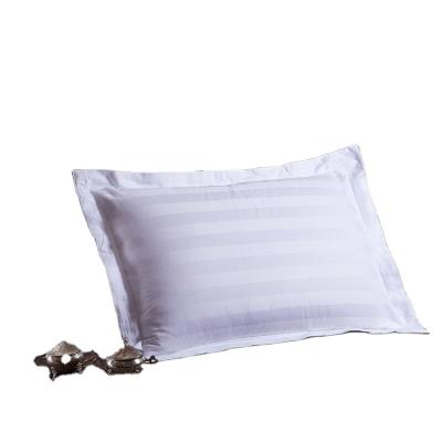 China Professional Hotel Supply Customized Soft Comfortable Strip Pillow Cover White Pillow Cover for sale