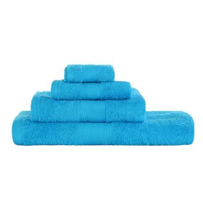 China Home Cost Effective Accept Custom Floor Towel Soft Comfortable Blue Dyed Foot Towel for sale