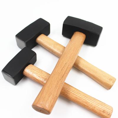 China Yirong 45 Steel Heavy Duty Machinist Hammer 1kg 1.5kgs 2kgs Stone Stone Hammer Stone Hammer With Wooden Handle for sale