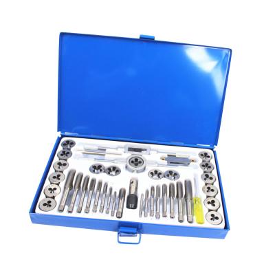 China Marine Use For Coarse Threading Metric Alloy Steel 40 Pcs Tap And Die Set With Blue Iron Box Hardware Tools for sale