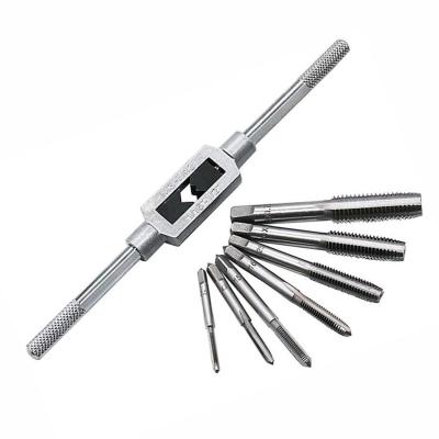 China Adjustable Alloy Steel Tap Wrench Hand Screw Thread Socket Taps Metric M3 M4 M5 M6 M8 M10 M12 8pcs Thread Machine Taps Set for sale