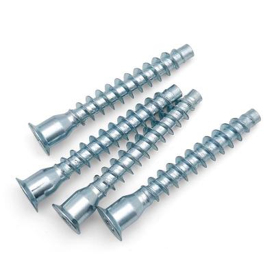 China Flat Galvanized Carbon Steel Furniture Wooden Hex Socket Head Confirmat Screws for sale