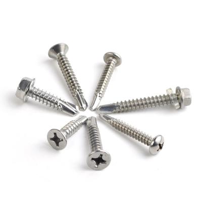 China Pan Stainless Steel DIN7504M / DIN7504N Cross Recessed Pan Head Self Drilling Screws for sale