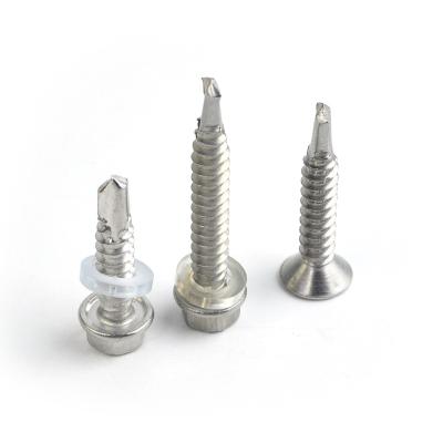 China DIN7504O / DIN7504P Stainless Steel Flat Cross Recessed Self Drilling Flat Head Screws for sale