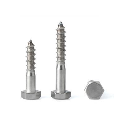 China HEX Stainless Steel M8X60 DIN571 Wood Hex Head Screws for sale