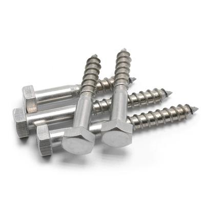 China Car DIN571 HEX 304/316 Stainless Steel Wood Screws Lag Screws for sale