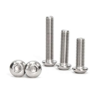 China Pan Xiucheng Stainless Steel 304/316 ISO7380 Hexagon Socket Knob Head Machine Screw for sale