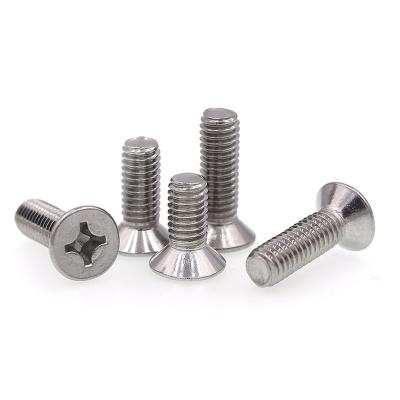 China Cheese Xiucheng Stainless Steel DIN965 Cross 304 / 316 Recessed Countersunk Head Machine Screws for sale