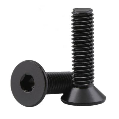 China GR12.9 Carbon Steel DIN7991 Black Flat Socket Countersunk Hex Head Cap Screws for sale