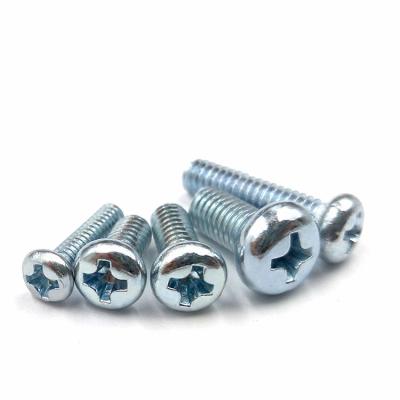 China DIN7985 Galvanized Carbon Steel Cheese Head Cross Recessed Cheese Machine Screws for sale