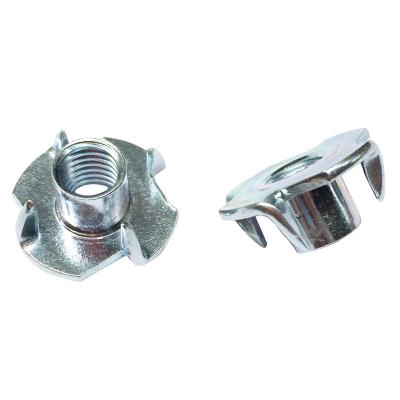 China Galvanized Heavy Industry DIN1624 4-Pronged Insert T Nut Four Claw Tee Nut for sale