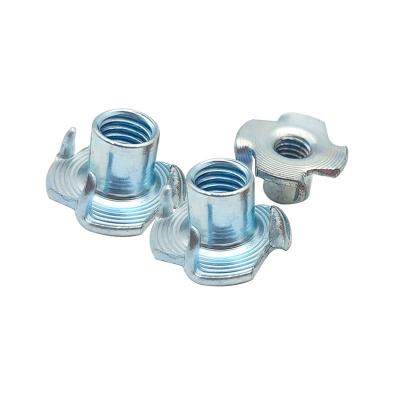 China Heavy Industry M6 M8 M10 Four Multidirectional Four Galvanized Claw Furniture Wood Insert Tee Nuts for sale